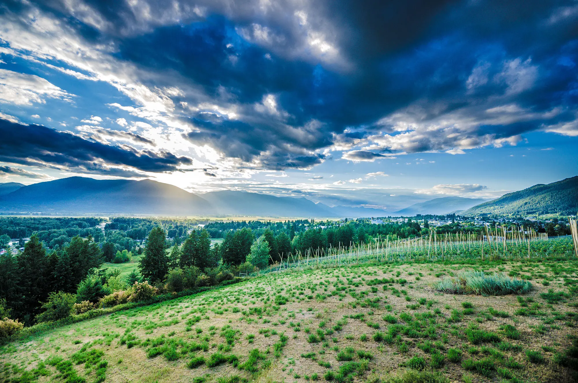 Creston Valley at sunset